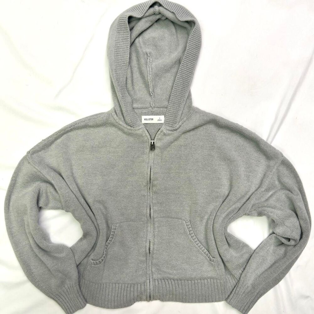 Hollister-co Women's Grey Hoodie